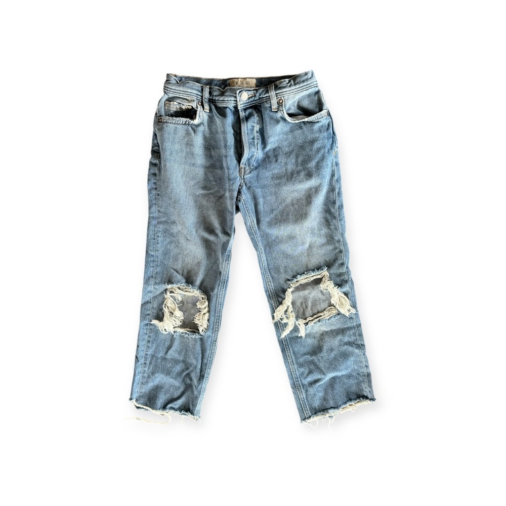 We The Free jeans denim button front fly ripped Size 24 cotton
